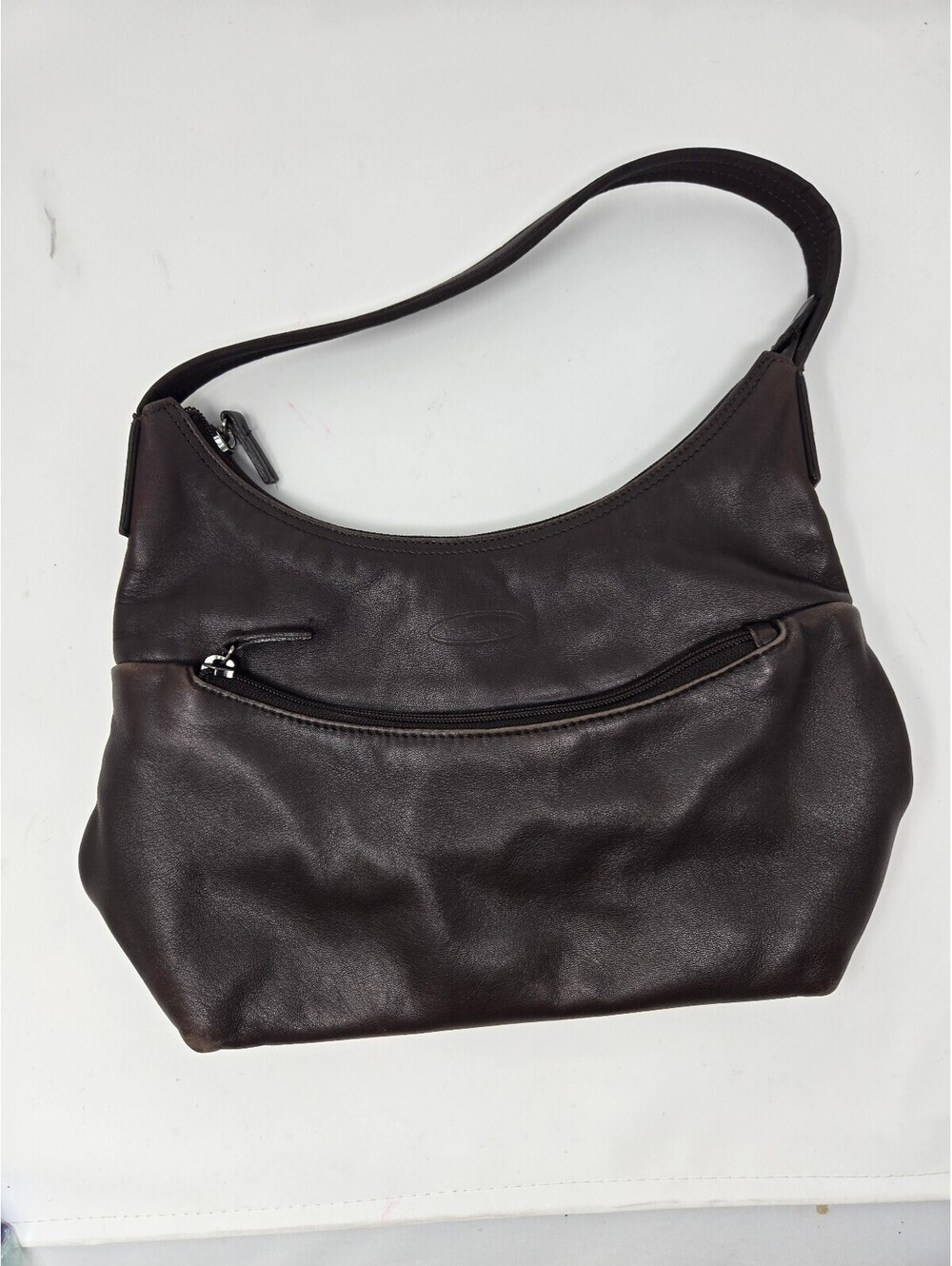 Vintage Liz Claiborne "Leather Co." Dark Espresso Brown Smooth Leather Hobo